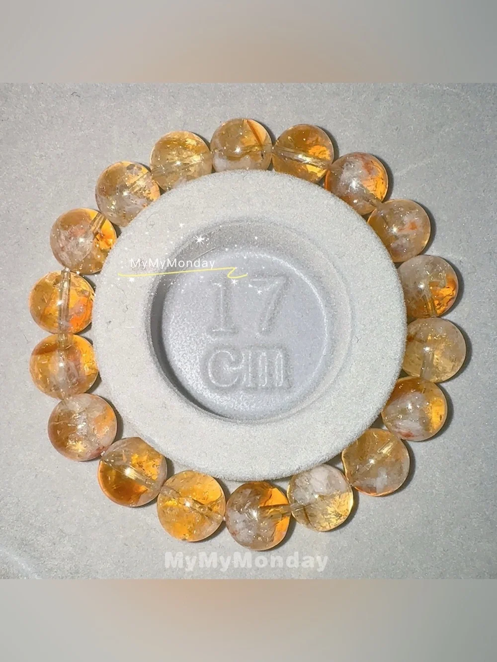Citrine Pyramid Bracelet 12mm